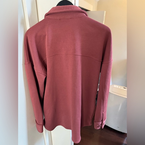 LAZYPANTS NWOT WOMEN’S TERRY FLEECE SHACKET/ terracotta - Picture 5 of 14